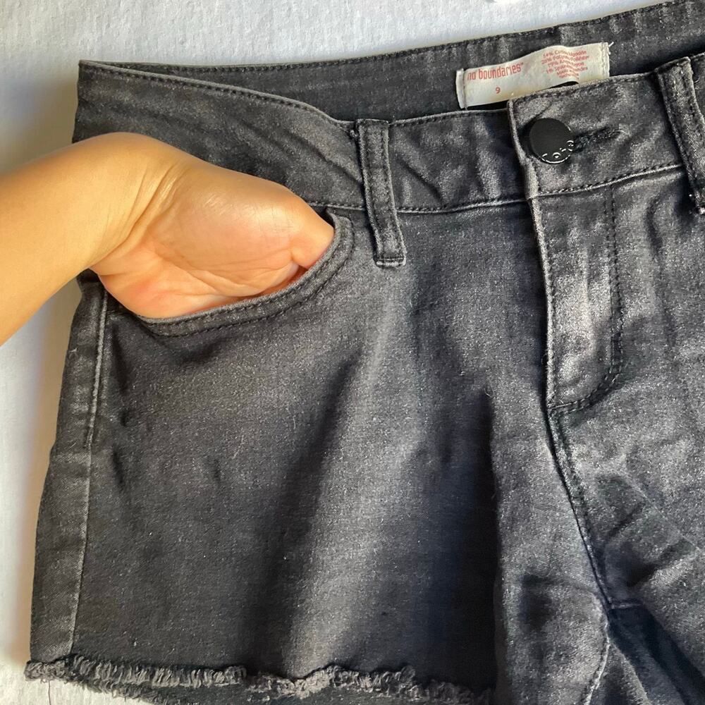 No Boundaries Women Summer Jeans Shorts Denim size 30, Black - Picture 7 of 9